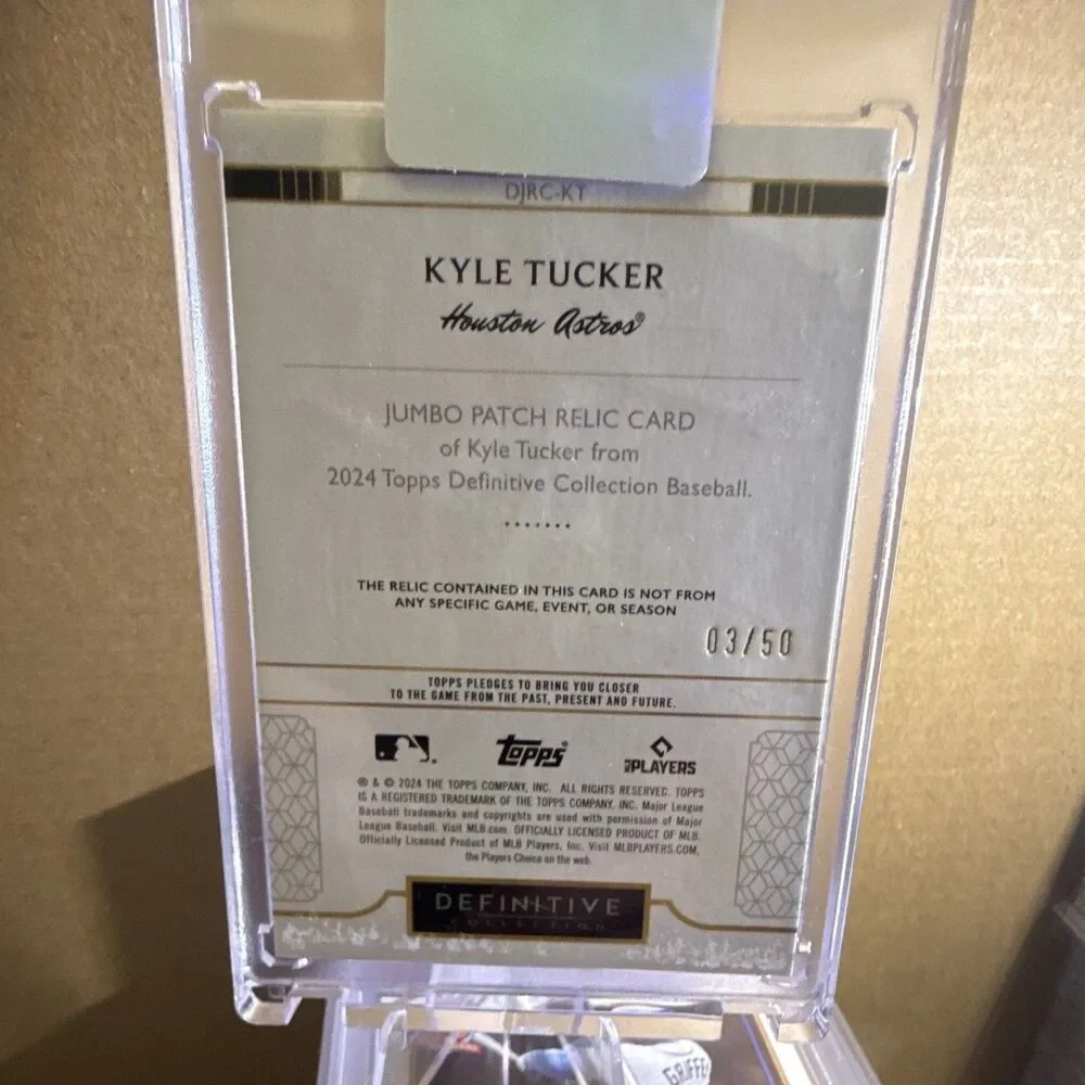 2024 Topps Definitive Jumbo Relic Collection Kyle Tucker DJRC-KT 03/50 Astros